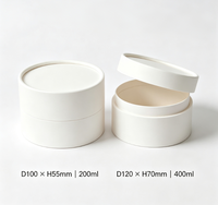 Tube d'emballage cylindrique personnalisé en carton alimentaire de 400 ml, résistant au four, jetable, pour gâteaux, cheesecakes et desserts de boulangerie