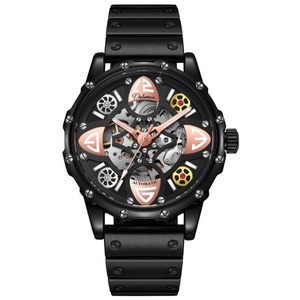 <span class=keywords><strong>Montre</strong></span> Homme Authentique à Succès Mondial, Étanche, Mécanique Automatique, Sportive, Lumineuse, avec Design <span class=keywords><strong>Paul</strong></span> Trèfle à Quatre Feuilles et Cadran Creux - Product Image 4
