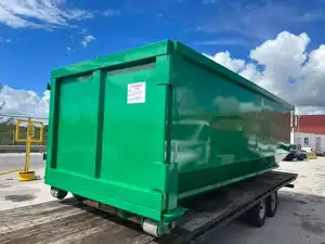 Recipientes de aço para trituradores de resíduos, recipientes de alta qualidade personalizáveis de 20 jardas, recipientes de desembaçamento para máquinas de tratamento de resíduos
