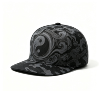 Gorra de Béisbol con Diseño Personalizado, Estampado Único, 6 Paneles, Estilo Deportivo, Cierre a Presión, Gorra Plana para Hombre, Estilo Casual y Urbano