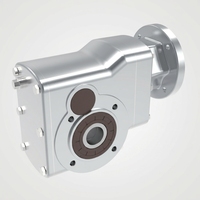 Réducteur à engrenages hélicoïdaux hyperboloïdes à fonctionnement stable en acier inoxydable 304, assemblages de motoréducteurs à lavage par immersion pour entraînements de convoyeurs à courroie