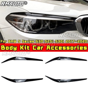 Accessoires de décoration de phares de voiture, type paupières/sourcils, pour BMW Série 5 G30 525i 530i 2017-2020 - Product Image 1