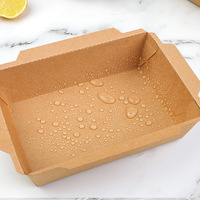 YBLPAK Ecologische Biologisch Afbreekbare Kraft Papieren Eetbakjes met Transparante Deksels, Magnetronbestendig voor Afhaalmaaltijden, Sushi, Salade, Lunch