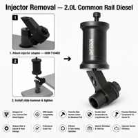 Outil de démontage d'injecteur diesel VAG pour moteur VW Audi 1.6L 2.0L TDI, kit d'extraction d'injecteur de carburant