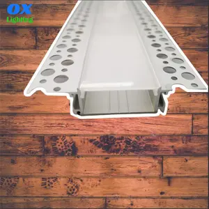 Drywall Led Profile 1m 3m PC Cover Extrusion Channel Alu Aluminum Profil Housing Ceiling Holder Profile Strip Light For Plaster