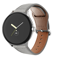 Remplacement de la sangle de boucle d'origine du bracelet de montre en cuir de grain supérieur pour la série Google Pixel Watch