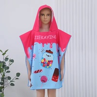 Serviette de plage douce en microfibre de haute qualité peignoir à langer piscine serviette à capuche Poncho pour enfants