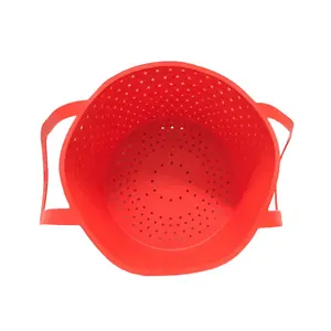 Küchen zubehör 6 QT 8 Quart Pot Basket Sling Faltbare Silikon-Dampf körbe
