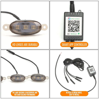Precio de fábrica BRAD 36W Offroad LED Rejilla delantera Luz 4 Lámparas amarillas RGB Luz Flash Nueva condición 6000K Cubierta de humo incluida