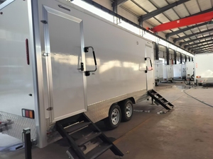 VIP 4 Trạm di động sang trọng Trailer cao cấp di động ngoài trời nhà vệ sinh với vòi hoa sen và nhà vệ sinh cho công viên - Product Image 5