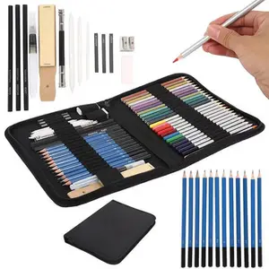 53 pieces of water soluble custom art stationery set high quality color sketch pencil set