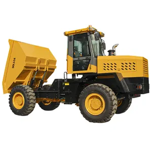 Aprobado CE 4x4 Drive full Hydraulic 7 Ton volquete camión de carga automática de ruedas diésel sitio volquete para obras de construcción