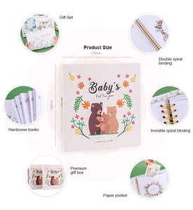 Stampa a colori personalizzata Baby Book Journal baby Growth record planner Memories book con scatola - Product Image 3