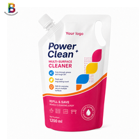 Sachets Doypack personnalisés imprimés 1L 2L pour recharge de savon liquide, détergent lessive, avec bec verseur – Fabricant