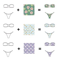 Modischer Maßgeschneiderter Damen-Bikini-Set Hochgeschnittener Sexy Schöner Badeanzug Strandmode