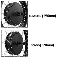 Kit de conversion de gros vélo électrique 20in 26in avec pneu 72V 3000W roue arrière sans brosse roue de moteur de moyeu sans engrenage avec écran LCD3