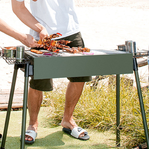 <span class=keywords><strong>Parrilla</strong></span> de carbón de barbacoa <span class=keywords><strong>Argentina</strong></span> sin humo portátil multifunción engrosada al por mayor de fábrica personalizada - Product Image 3