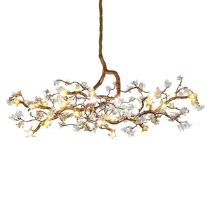 Lustres LED Rétro Cuivre Or Style Chinois Branche D'arbre <span class=keywords><strong>Suspension</strong></span> Lampes Suspendues Télécommande Milieu Salon <span class=keywords><strong>Salle</strong></span> <span class=keywords><strong>À</strong></span> <span class=keywords><strong>Manger</strong></span> - Product Image 6