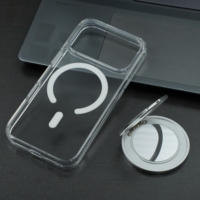 Accessoires de téléphone portable magnétiques N52 TPU+PC, coque de téléphone transparente antichoc anti-jaunissement pour iPhone 18 Pro Max