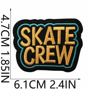 Parches Bordados Termoadhesivos de Estilo Urbano para Skateboarding - Product Image 3