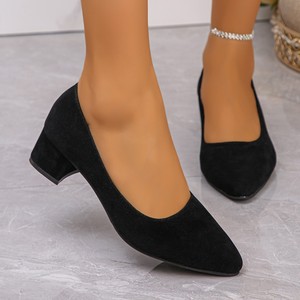 Chaussures à bout pointu et à talon bas pour femme, nouvelle collection automne, taille 43. - Product Image 3