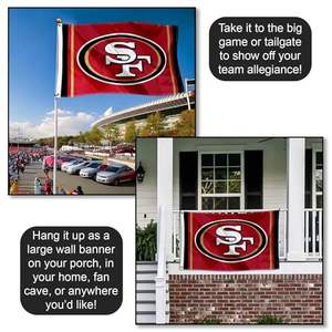 <span class=keywords><strong>San</strong></span> <span class=keywords><strong>Francisco</strong></span> 49ers 3x5ft Custom para NFLteam Banner Bandera de Mascota de poliéster de alta calidad para fiestas de estadio y puerta trasera Digital - Product Image 5