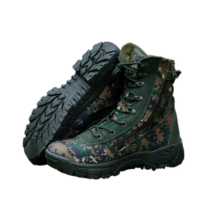 <span class=keywords><strong>Bottes</strong></span> de combat américaines standard DMS, <span class=keywords><strong>bottes</strong></span> tactiques de jungle - Cuir de vachette et PU, motif forêt numérique, pour usage extérieur - Product Image 1