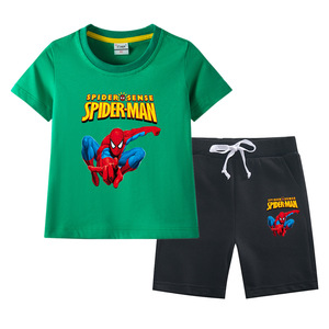 2024 New Spider-Man <strong>Boys</strong>' Casual Summer Suit Cotton Short Sleeve T-Shirt &amp; Pants Children's <strong>Clothing</strong> - Product Image 4