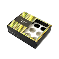 Boîte à gâteau personnalisée en carton blanc avec fenêtre et compartiment, emballage alimentaire pour pâtisserie et desserts avec impression de logo