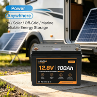 JIUYUNENG 12.8V 100Ah LiFePO4 Deep Cycle Batterij Bluetooth BMS 6000 Cycli Graad A 1280Wh Huiszonne-energie RV