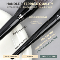 Lot de Pinceaux de Maquillage Professionnel de Haute Qualité Noir 30 Pièces, Personnalisé avec Logo sur Mesure, Synthétiques Véganes, de Luxe, pour Anti-Cernes Visage, Vente en Gros