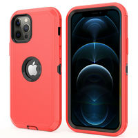 Pour iPhone 12 Pro Max, étui de protection hybride pour téléphone portable avec clip de ceinture à 360 degrés et protection d'écran intégrée