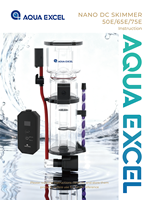Écumeur de protéines AQUAEXCEL Nano75E pour aquariums d'eau salée, pompe DC, 65 gallons, écumeur à suspendre pour nano aquarium