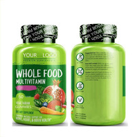 Capsules de multivitamines à base d'aliments entiers avec extrait de plantes, 60 par flacon, sans OGM. Pour usage diététique adulte uniquement. Exportation transfrontalière TK.