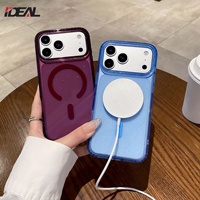 Coque de téléphone magnétique translucide scintillante de style officiel IDEAL Factory pour iPhone 18 Pro Max, protection antichoc, coque arrière