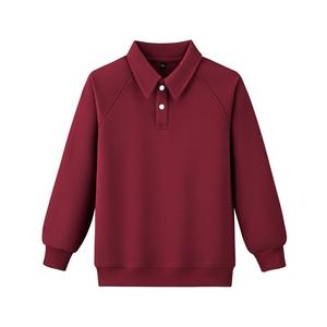 Qingli Oem No Tariff Nouveau Style Enfants Couleur Unie <span class=keywords><strong>Polo</strong></span> À Manches Longues Printemps Automne À La Mode Sweat - Product Image 5