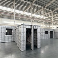 Ensembles de coffrage préfabriqués en aluminium pour le coulage d'éléments sur lignes de production avec durcissement sur palette et loquets à dégagement rapide