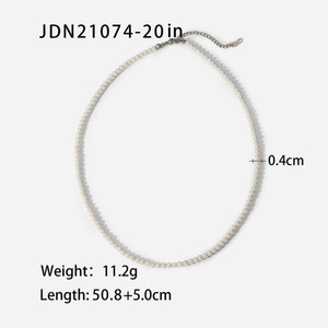 Joyería de Moda, Collar de Perlas de Agua Dulce de 4 mm, Accesorios para Mujeres y Hombres, Collares de Joyería Vintage - Product Image 5