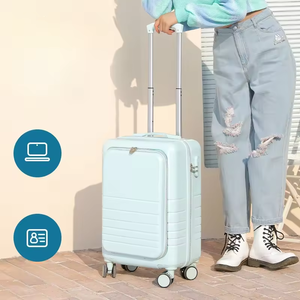 Bagage à main neutre, bagage léger en ABS à coque rigide avec poche avant et roues pivotantes - Product Image 2