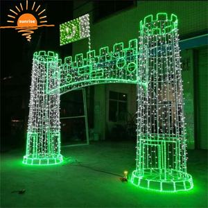 Décoration de Noël extérieure personnalisée illuminée grand château 3D géant motif lumière centre commercial affichage - Product Image 3