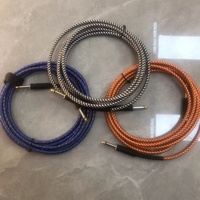 Instrument de musique silencieux Câbles 10mm mâle à mâle Connecteur d'amplificateur de mélangeur 10M Câble de guitare électrique Tweed