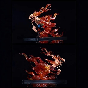 One Pieced GK <span class=keywords><strong>Drift</strong></span> Flame Ace Base noire Statue Scène Modèle Ornements Boxed <span class=keywords><strong>Anime</strong></span> Figures - Product Image 4