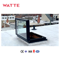 Puits de lumière intelligent électrique moderne Ouverture automatique Escaliers de sous-sol en alliage d'aluminium Fenêtres de toit verticales Design