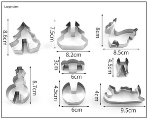 Ensemble de 18 <span class=keywords><strong>emporte</strong></span>-pièces créatifs en métal 3D en forme de maison de Noël pour la pâtisserie festive de biscuits au gingembre - Product Image 5