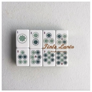 Fichas de Mahjong Americanas de Acrílico Transparente Verde con Plantas, Modernas y de Lujo, Grabadas, de 3 Capas, 32mm, Duraderas, Ecológicas, Plegables, Estilo Fresco - Product Image 3