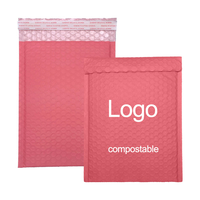 Vente chaude Sacs d'emballage personnalisés Enveloppe rembourrée Sacs à bulles Emballage Sacs de livraison Enveloppe à bulles rose