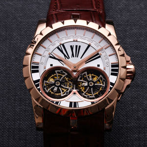 Personalized Hollow Tourbillon Luxury Classic Sports Automatic Watch GPS Leather Strap Water Resistant Custom Logo Flying <b>Men's</b> - Product Image 3