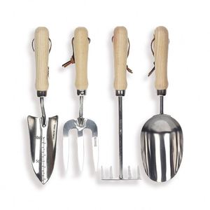 Nouvel ensemble d'outils de jardinage à domicile original de 5 pièces avec manche en bois en acier inoxydable, comprenant une <span class=keywords><strong>pelle</strong></span> de jardin pour pots de fleurs et jardinières - Product Image 5