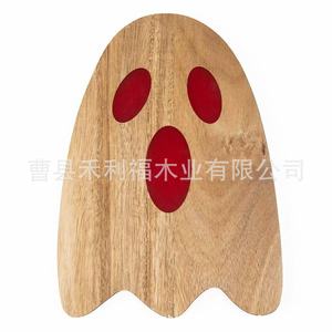 Plateaux de service en bois pour Halloween, motif citrouille, fantôme, crâne, plateau décoratif pour fête, utilisation en extérieur - Product Image 5