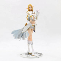 Figurines d'anime personnalisées pose debout elfe blanc femme Mage figurine d'action Anime 2D Sexy décor de bureau, modèle de boîtier PC, cadeau